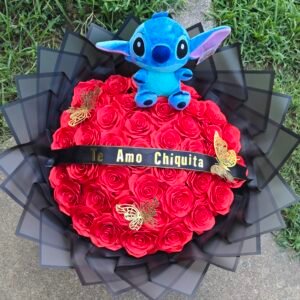 Ramo de 36 rosas y peluche