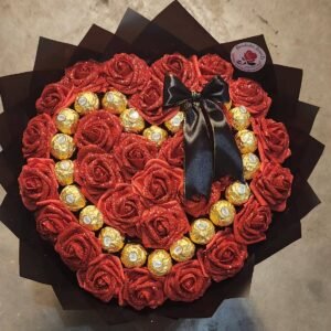 Ramo Corazón Ferrero y Rosa’s Rojas